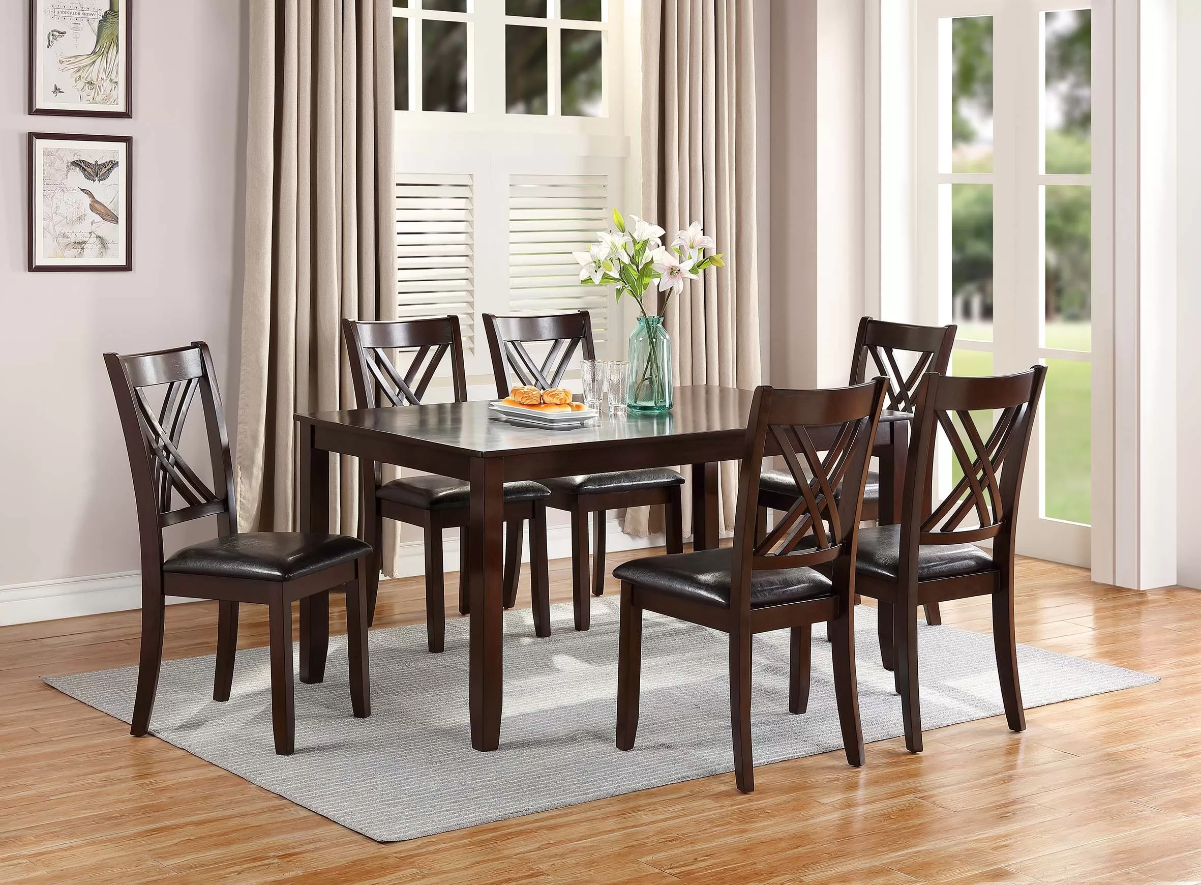 F2554 7 Pcs Dining Set